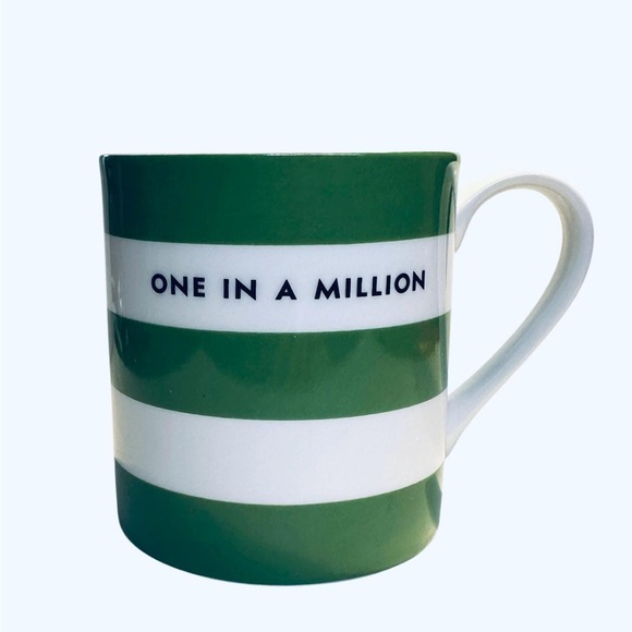 kate spade Lenox one in a million Green and White Striped Mug - Picture 1 of 6